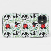ハートを持つ美しいパンダが付いているパターン Case-Mate iPhoneケース (裏面(横))
