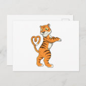 ハートを持つ虎 ポストカード (正面/裏面)
