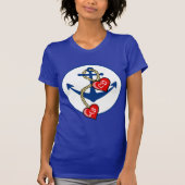 ハートを持つMonogramedのいかり Tシャツ (正面)