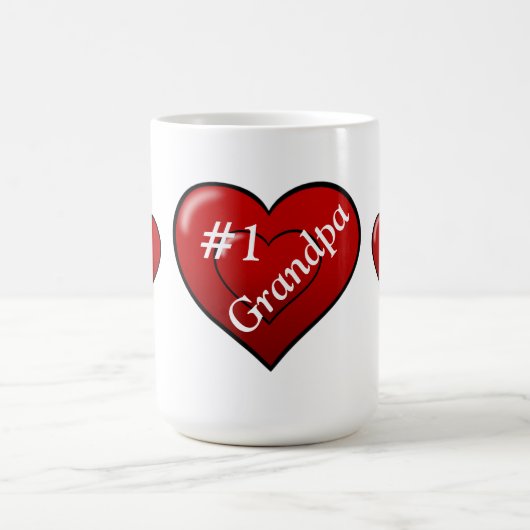 ハートを持つMug/#1祖父 コーヒーマグカップ (中央)