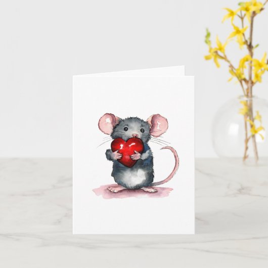 ハートを握るあなたへのグリーティングカード カード (黄色い花)