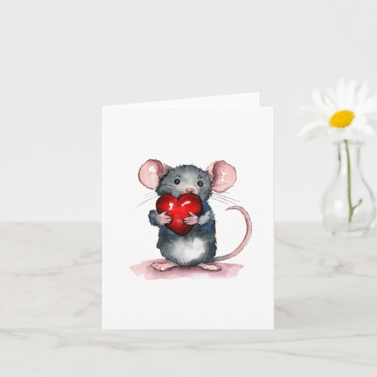 ハートを握るあなたへのグリーティングカード カード (小さな植物)