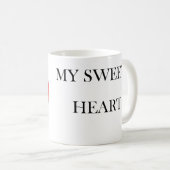 ハートを文字 コーヒーマグカップ (正面右)