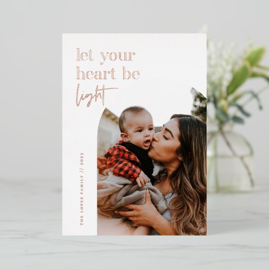 ハートを明るく 箔シーズンカード (立ち正面)