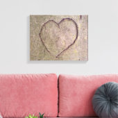 ハートを木に刻む キャンバスプリント (インサイチュ (リビング))