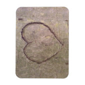 ハートを木に刻む マグネット (縦)