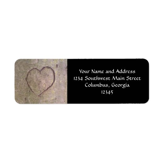 ハートを木に刻む ラベル (正面)