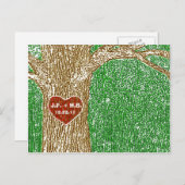 ハートを木に刻む 案内ポストカード (正面/裏面)