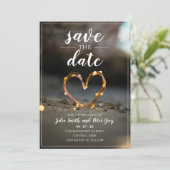 ハートを減らすと日付の結婚式招待状 シーズンカード (スタンド正面)