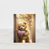 ハートを温める - テディベアの愛 カード (正面)