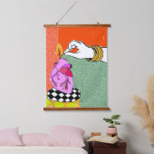 ハートを燃やす 吊り下げ型タペストリー (寝室)