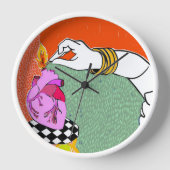 ハートを燃やす 壁時計 (正面)