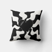 ハートを白黒で溶融 クッション (裏面)