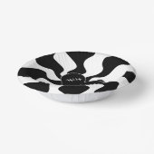 ハートを白黒で溶融 ペーパーボウル (傾斜あり)