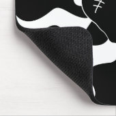 ハートを白黒で溶融 マウスパッド (コーナー)