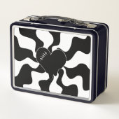 ハートを白黒で溶融 メタルランチボックス (裏面)