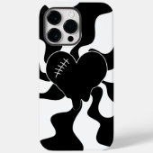ハートを白黒で溶融 Case-Mate iPhoneケース (裏面)