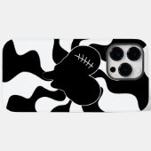 ハートを白黒で溶融 Case-Mate iPhoneケース (裏面 (横))