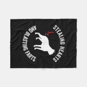 ハートを盗み、ファーツ·ボストン·テリアを爆破 フリースブランケット (正面(横))