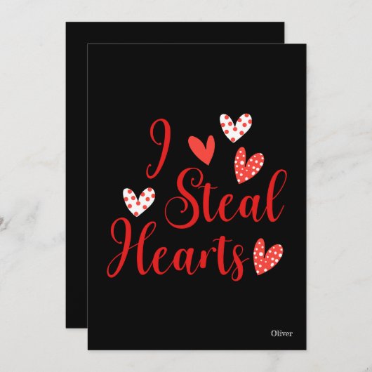 ハートを盗むバレンタイン シーズンカード (正面/裏面)