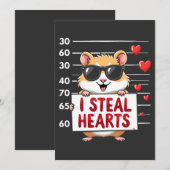 ハートを盗む ハムスター好き バレンタインデー シーズンカード (正面/裏面)