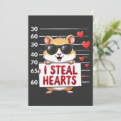 ハートを盗む ハムスター好き バレンタインデー シーズンカード (スタンド正面)