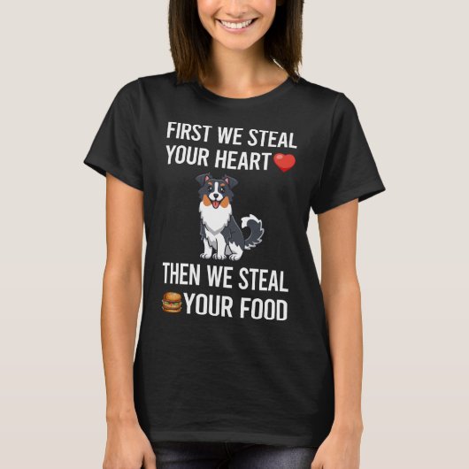 ハートを盗むAustralian Shepherd 04 Tシャツ (正面)