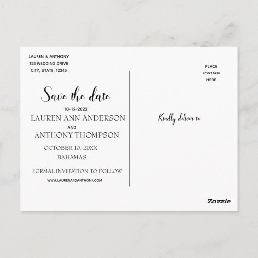 ハートを砂の中で保存ビーチ結婚式日 ポストカード (裏面)