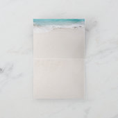 ハートを砂の目的地ビーチ結婚式 サンキューカード (内部)