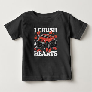 ハートを砕くバレンタインデーモンスタートラック ベビーTシャツ