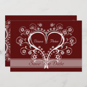 ハートを聞いて Save The Date アナウンスメント 招待状 (正面/裏面)