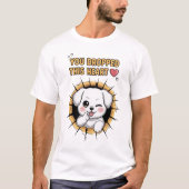 ハートを落としたよ、このわんこ 💖 Tシャツ (正面)