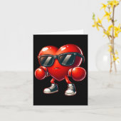 ハートを見せるボクシングスキル ボクシング愛好家バレンティン カード (黄色い花)