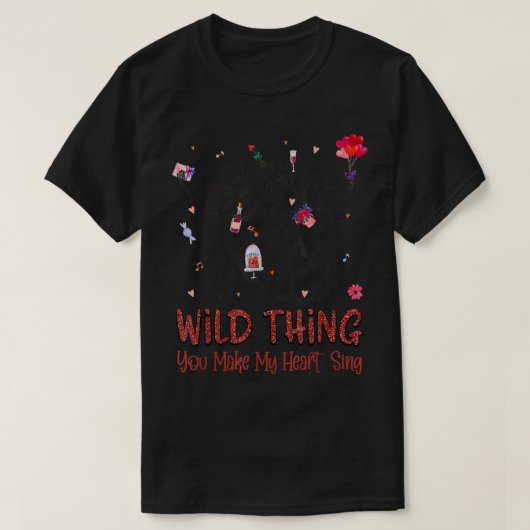 ハートを踊らせる skeleton コupleバレンタイン tシャツ (デザイン正面)
