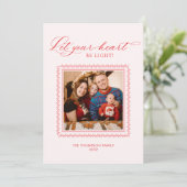 ハートを軽く 赤い筆記体写真 シーズンカード (スタンド正面)