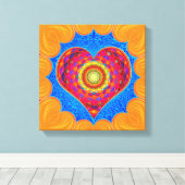 ハートを開く キャンバスプリント (インサイチュ (ウッドフロア))