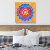 ハートを開く キャンバスプリント (インサイチュ (寝室))