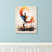 ハートを開く キャンバスプリント (インサイチュ (ウッドフロア))