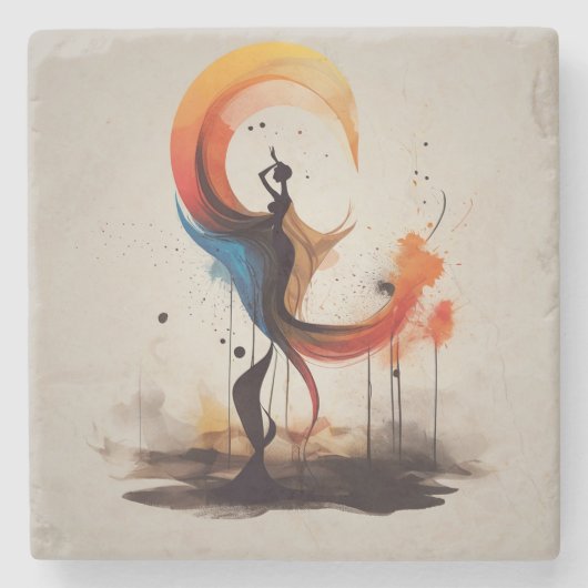 ハートを開く ストーンコースター (正面)