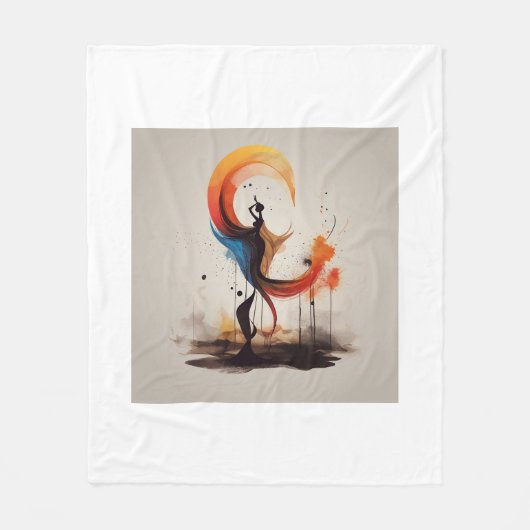 ハートを開く フリースブランケット (正面)