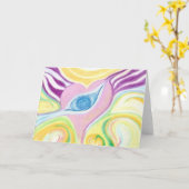 ハートアイアートデザイングリーティングカード前後 カード (黄色い花)