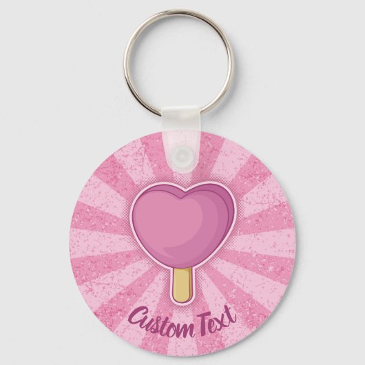 ハートアイスクリームスティックキーチェーン キーホルダー (正面)