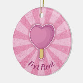 ハートアイスクリームスティック セラミックオーナメント (左)