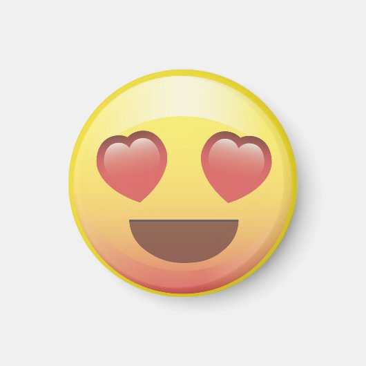 ハートアイズハッピーラブ絵文字マグネット マグネット (正面)