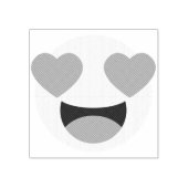 ハートアイズ絵文字ウッドアートスタンプ ラバースタンプ (インプリント)