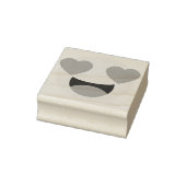 ハートアイズ絵文字ウッドアートスタンプ ラバースタンプ (スタンプ)