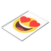 ハートアイズ絵文字 ノートブック (左側)