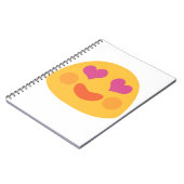 ハートアイズ絵文字 ノートブック (左側)