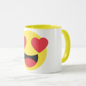 ハートアイズ顔絵文字 マグカップ (正面右)