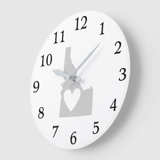 ハートアイダホシェイプハートラブアイダホアンアドレアイダホア ラージ壁時計 (傾斜)